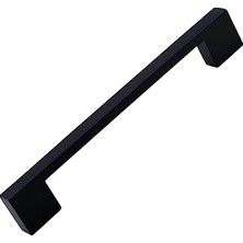 Nacario Dar Köprü Kulp 128 mm Mat Siyah Metal Mobilya Mutfak Çekmece Dolap Dolabı Kapak Kulbu Kulpu 12.8 cm