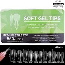 Nacario Tırnakmania Yeni Nesil Jel Destekli Medium Stiletto Tips 550 Adet (55564-02) 3856