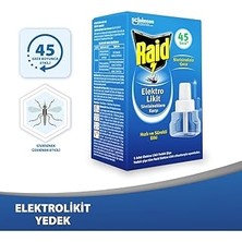 Nacario Raid Elektro Likit Sivrisineklere Karşı Hızlı Sürekli 45 Gece Etkili 1 Adet Elektro Likit Yedek