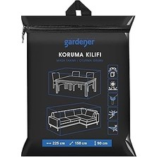 Nacario Gardener GRDC305 Masa Takımı/oturma Grubu Koruma Örtüsü/kılıfı Pe (225 cm x 150 cm x 90 Cm)