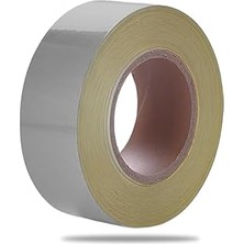 Nacario 10 Metre Düz Desensiz 10 cm Ikaz Bandı Reflektif Metalize Gri Renk Gece Parlayan Reflektörlü Ban