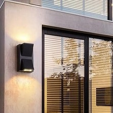 Nacario Cata Rodos 7 Watt Duvar LED Aplik 3200K Gün Işığı Çift Yönlü Iç Dış Mekan Aplik IP44