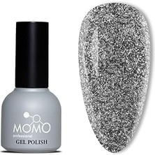 Nacario Momo Professional Disko Kalıcı Oje D010 Siyah 10 Ml, Reflective Flash Gel Polish