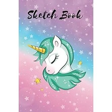 Nacario Mini Sketchbook: For Ideas, Drawing & Doodles & More, Mini-Sketch Pad (6 x 9 Inches), Cute Unicorn