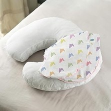 Nacario Müslin Bebek Emzirme Destek Yastığı Kılıfı - Rainbow Lapin Pink