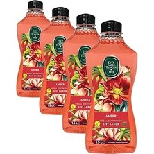 Nacario Doğal Zeytinyağlı Sıvı Sabun Amber 1,5 L Pet Şişe (1 x 1500 Ml) (4 Paketi)
