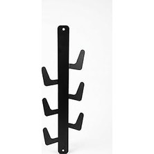 Nacario Orret Yapışkanlı Dikey Askılık 6 Kancalı Kaktüs Tasarım Duvar Askısı Metal Siyah Askılık Duvar