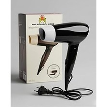 Nacario Roj Monarch Katlanabilir Seyahat Saç Kurutma Makinesi, 1600W, Çift Kademe Hız Ayarlı, Siyah