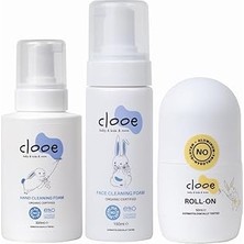 Nacario Çocuk Hijyen Seti - El Yıkama Köpüğü (300ML) - Yüz Yıkama Köpüğü (150ML) - Doğal Roll- On (50ML)