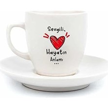 Nacario Palto Tasarim Sevgili, Hayatın Anlamı... Krem Türk Kahvesi Fincanı