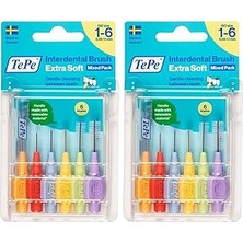 Nacario Tepe Blister X-Soft Arayüz Fırçası (1x 6 Adet) Karışık Set (2 Paketi)