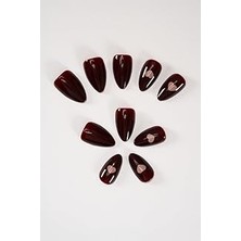 Nacario Pop Beauty Takma Tırnak Seti & Zararsız Yapıştırıcı Kırmızı
