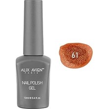 Nacario Alix Avien Işıltılı Turuncu Kalıcı Oje 61-Yoğun Renk Veren Jel Oje 12 Ml-Nail Uv Gel Polish 61