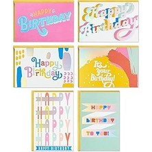 Nacario Hallmark Doğum Günü Kartları Çeşitleri, Zarflı 36 Kart (Pastels)