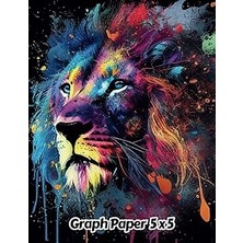Nacario Abstract Lion Graph Paper 5x5: 5 Squares Per Inch Grid Paper | Gift For People Who Love Cats, Wildl