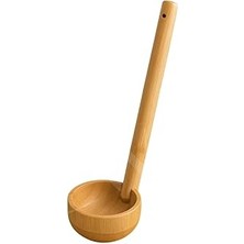 Nacario Doğal Bambu Kepçe 28 cm – Sağlıklı, Dayanıklı, Çevre Dostu Mutfak Aracı – Çorba, Sos Yemek Servi