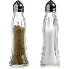 Nacario Cam Tuzluk Karabiberlik 2'li Tuzluk Salty Tuz Karabiberlik Black White