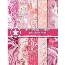 Nacario Pink Marble Patterns Scrapbook Paper: Abstract Marbled Paper Pad For Scrapbooking, Papercraft