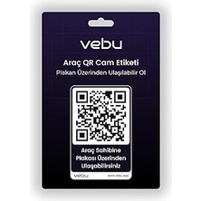 Nacario Vebu Araç Qr Kod Cam Etiketi, Dijital Numaratör, Plaka Üzerinden Ulaşılabilir Ol