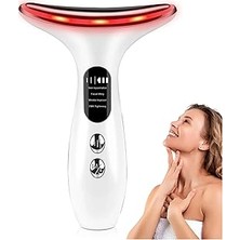 Nacario LED Ekranlı Yüz Boyun Masaj Aleti, 3 Farklı Renk Etkili Mod, Titreşimli Cilt