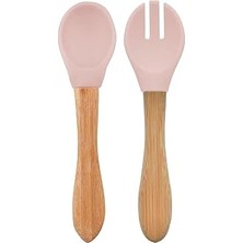 Nacario Oioi Basics Mama Kaşığı + Çatal - Pinky Pink