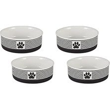 Nacario Bone Dry Paw & Patch Seramik Evcil Hayvan Koleksiyonu, Orta Set, 6x2, Siyah, 2 Parça, 5742 (2 Paket