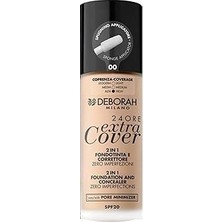 Nacario Deborah 24ORE Extra Cover Fondöten No:00 30ML Fair