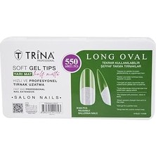 Nacario Trina Jel Takma Tırnak - Long Oval (Yari Mat) 550' Li - 22