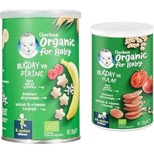 Nacario Gerber Organik Pirinçli, Buğdaylı, Muzlu Ahududulu Bebek Atıştırmalığı 35 G x 5 Gerber Organi