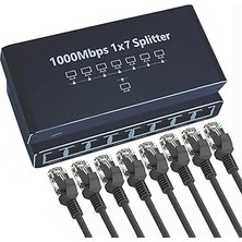 Nacario Coverzone RJ45 Splitter Adapter 1 To 7 1000MBPS Gigabit Ethernet Çoklayıcı 7 Port RJ45 Ağ B