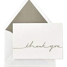 Nacario Hallmark Signature Gold Teşekkür Kartları, Altın Yazı (Zarflı 10 Kart)