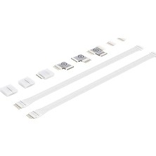 Nacario Elgato Light Strip Işık Şeridi Konnektör Seti, 2 x Clip To Clip Konnektör, 1 x Clip To Pin Konnektö