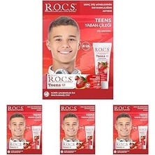 Nacario R.o.c.s. Teen 8-18 Yaş Yaban Çileği Tadında Macunu 1 Paket(1 x 74 G) (4 Paketi)