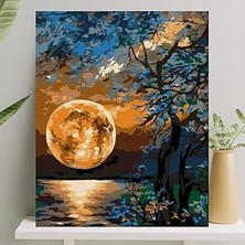 Nacario Palmiye Hobi Sanat Sayılarla Boyama Tuval Seti Fırça Boya Dahil (Çıtalı) 40X50 cm - Yakamoz