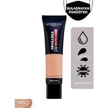 Nacario L'oreal Paris Infaillible 24H Matte Cover Yüksek Kapatıcı Fondöten 145 Beige, 30 ml