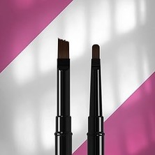 Nacario Staleks Çift Uçlu Sentetik Protez Tırnak Jel Fırçası 7-9mm Nbe-04/09