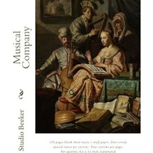 Nacario Musical Company, Rembrandt: 120 Pages Blank Sheet Music / Staff Paper; Four Evenly Spaced Staves Pe