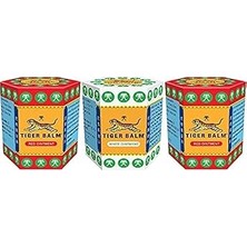 Nacario 2 x Tiger Balm Kırmızı 21G + 1 x Tiger Balm Beyaz 21G (3'lü Paket)