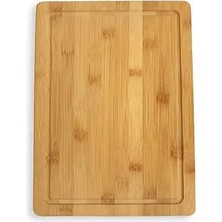 Nacario Promosyonca Bambu Steak Sunum Tahtası, Kesme Tahtası, Kalın Bambu, Farklı Ebatlarda (30X20X1.2 Cm)