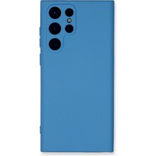 Mey Ithalat®  Samsung Galaxy S24 Ultra Kılıf Nano Içi Kadife Silikon - Mavi