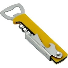 Nacario Promosyonca Metal Tirbuşon Şişe Açacağı Seti (Sarı)