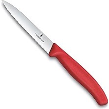 Nacario Victorinox 6.7731.C1 Swiss 10CM Tırtıklı Soyma Bıçağı, Kırmızı