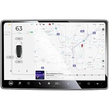 Nacario Tesla Model Y Oto Araç Multimedya Temperli Cam Ekran Koruyucu Renksiz