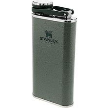Nacario Klasik Paslanmaz Çelik Cep Matarası, 0.23 Litre, Yeşil (Hammertone Green)