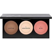 Nacario Metals Sculpting Palette, Contour, Highlighter, Blush, 3x4.5g