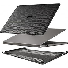 Nacario Mcstorey Macbook Air 13 Inç Kılıfı A1932 A2179 A2337 M1 Uyumlu Sert Kapak 360° Koruma Karbon Fiber