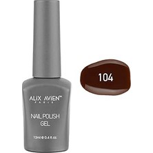 Nacario Alix Avien Kahverengi Kalıcı Oje 104-YOĞUN Renk Veren Jel Oje 12 Ml-Nail Uv Gel Polish 104