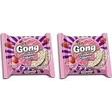 Nacario Eti Gong Çilekli Yoğurtlu Kaplamalı Pirinç Patlağı 30 G (2 Paketi)