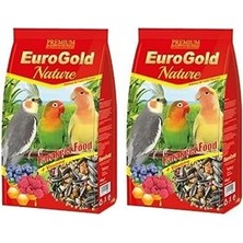 Nacario Eurogold Ballı Meyveli Paraket Kuş Yemi, 750 gr 2li Paket
