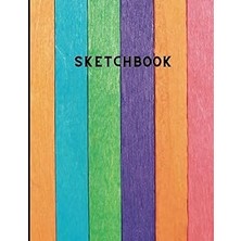 Nacario Colorful Sketchbook: Must-Have Sketchbook For Young Designer, 110 Blank Pages, Size 8.5 x 11 Inches